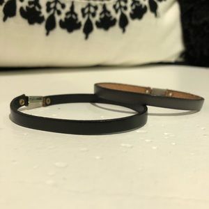 Thin leather bracelets from Italy